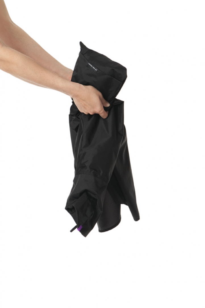 packable raincoat folding